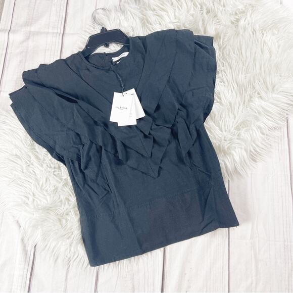 Isabel Marant Étoile Heaven‎ Women's Butterfly Sleeves Top in Black Size 34 - Picture 2 of 5